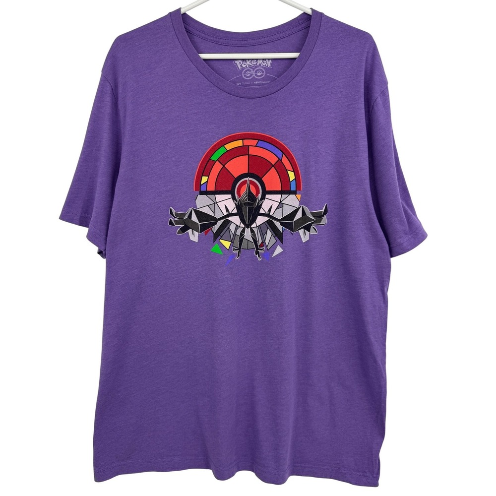 Pokemon GO Fest 2024 Necrozma Graphic T-Shirt Purple Mens 2XL Short Sleeve